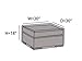 Covermates Outdoor Square Ottoman Cover - Water Resistant Polyester, Drawcord Hem, Mesh Vents, Seating and Chair Covers, 30W x 30D x 18H, Khaki