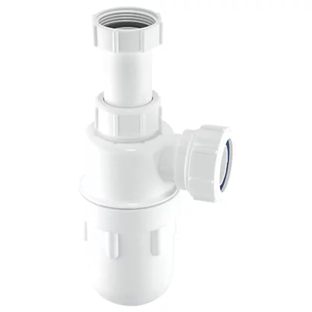 Mcalpine A10A 11/4 Inch x 75Mm Water Seal Adjustable Inlet Bottle Trap with Multifit Outlet, White