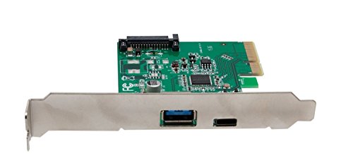 IO Crest IOCrest USB 3.1 Gen II 10Gbps 2-Port Full-Duplex Controller X4 Slot Card Type-C and Type-A Ports Components Other SI-PEX20189
