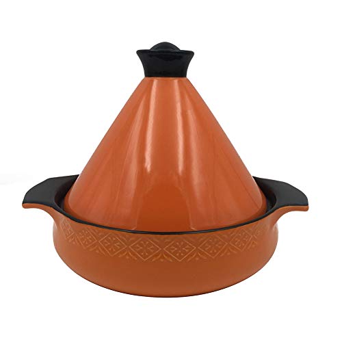 WJXBoos Braiser Pan Healthy Saucepan Earthen Pot for Braising,Handmade Clay Pot Cooking,Ceramic