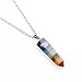 HoodaSpa 7 Chakra Pendant Necklace by Genuine Chakra Gemstone Pendant with 18.5” Stainless Steel Chain for Healing, Relaxation, Energy and Balance Package