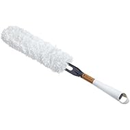 Full Circle Dust Whisperer Washable Microfiber Duster with Replaceable Head, White