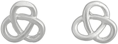 Howard's Nickel Free Silver-Plated Trinity Knot Stud Earrings