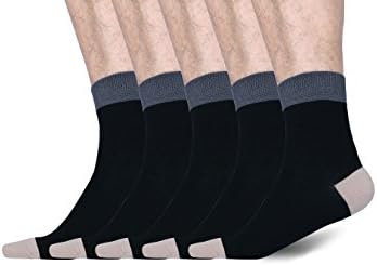 Sincolor Men's All season Sock, Performance Cotton Crew Socks, Casual comfort socks 5-pack