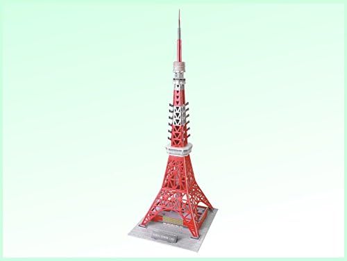 Creative &amp; Entertaining 3D PUZZLE Games Tokyo Tower (Japan) For Ages 6+, DIY BUILD MY WORLD (50 pcs, difficulty degree on 4 stars)