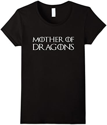 Womens Crew Neck T-shirt| Mother Of Dragons Medium Black