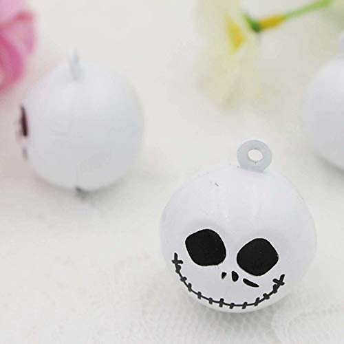 Zafina Jack Skellington Halloween Bells Nightmare Before Christmas Pumpkin Copper Bell Pet Collar Ghost Skull Bells Pet Puppy Kitten Cat Decorations Pendants