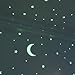 Glow Moon and Stars Set: 1 Foot Moon Sticker and 40 of The Brightest Glow in The Dark Star Stickers | Boxed Set with Adhesive Putty, Mesh Pouch & Bonus Constellation Guide
