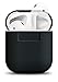 elago Premium Silicone AirPods Case Designed for Apple AirPods 1 and 2 [Front LED Visible] [Black]