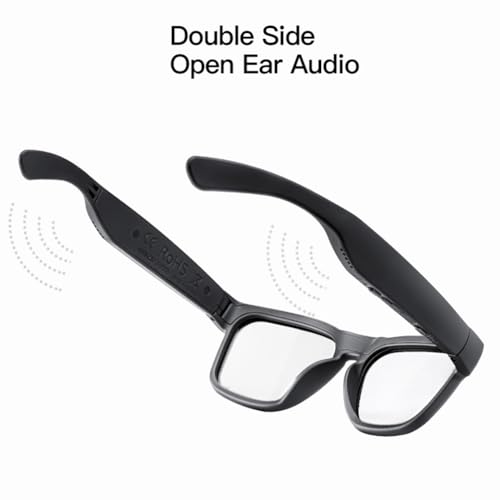 OhO sunshine Smart Glasses,Safety Glasses with Bluetooth Speaker,Indoor/Outdoor UV Protection and Voice Control,Unisex(Blue Light Lens)