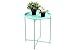 Finnhomy Small Round Side End Table, Sofa Table, Tray Side Table, Snack Table, Metal, Anti-Rusty, Outdoor and Indoor Use for Putting Small Things, Wint Green