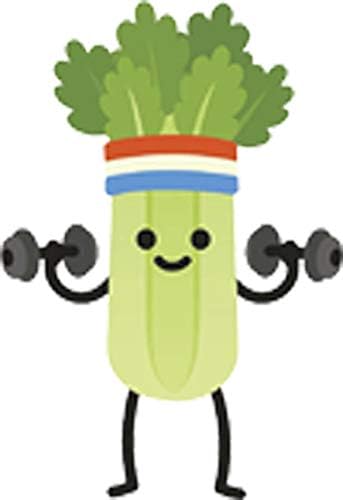 Amazon Com Fit Athletic Celery Vegetable Cartoon Vinyl Decal Sticker All Sizes 3 Arts Crafts Sewing