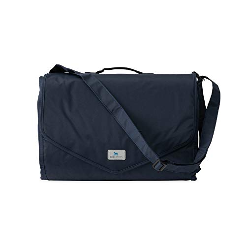 Little Unicorn 5×7 Outdoor Picnic/Beach Blanket – Navy Plaid