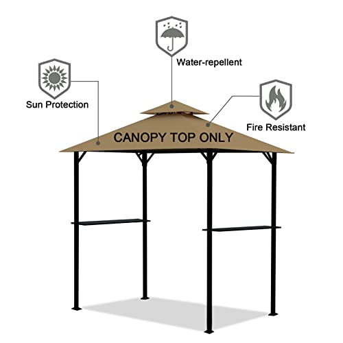 Grill Gazebo Replacement Canopy Roof Gafrem 5x8 Outdoor BBQ Gazebo