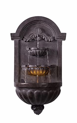 Kenroy Home San Pablo Indoor/ Outdoor Wall Fountain with Bronze Finish, Classic