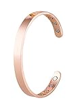 theramode Copper Bracelet - For Magnetic Therapy in Unisex Rose Gold with 8 Powerful Magnets - Helps Rheumatoid Arthritis, Wrist Pain Relief, Circulation, Carpal Tunnel & General Health Benefits