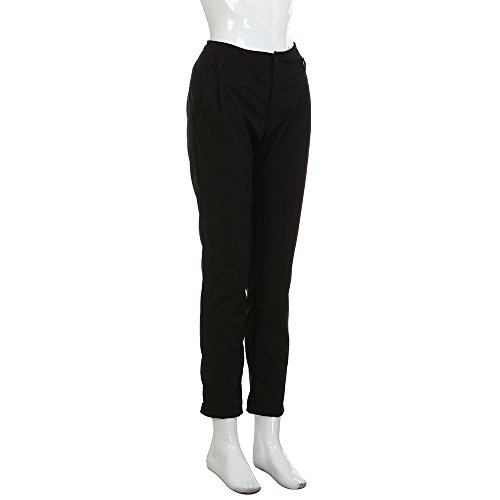 TIMEMEANS New Women Fashion Casual Pretty Pants Ladies High Waist Outdoor Home Daily Trousers Black