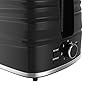 Swan, ST31050BN, 2 Slice Symphony Toaster, High Gloss and Matt Finish, 930 Watt, Black, Plastic
