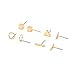Zealmer Geometric Stud Earring Set with Triangle Circle Square and Bar Design for Girls Women
