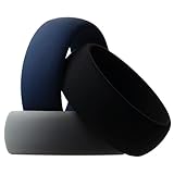 Aven Mens Silicone Wedding Ring - 3 Rings Pack - 8.7mm Wide(2mm Thick)- Black, Navy blue, Camo, Red, Aqua, Gray