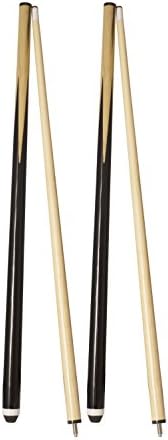 Pack Of Two BILLIARD CUE 58-INCH 2-PIECE HARDWOOD POOL CUE STICK WITH STEEL JOINT