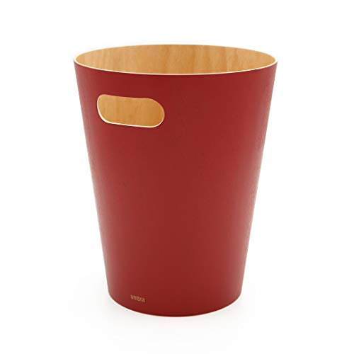 Umbra Woodrow Waste Bin, Red