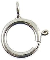 Sterling Silver - 6mm Bolt Ring Clasp with 3mm Closed Ring - 2pk
