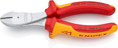 KNIPEX Kracht-zijsnijtang verchroomd geïsoleerd, 74 06 160
