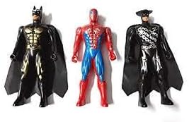 Charming Treasures A3 in 1 Super Heroes Action Figure Set for Kids -Batman, Superman, and Maskman Toys