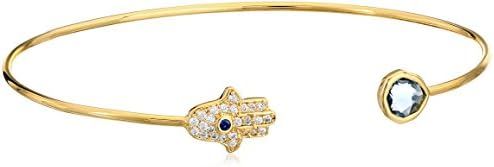 Tai Gold Evil Eye Open Cuff Bracelet