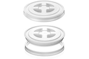 Quzzil 2 Pieces Seal Lids Bucket Seal Lid 5 Gallon Screw Top Lids for Plastic Bucket Compatible with Gamma (White)