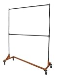 Double Rail Z Rack Rolling Garment Rack / Clothing Rack