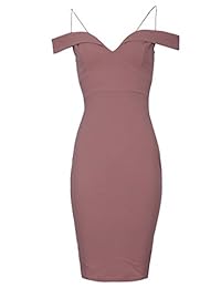 AX Paris Vestido ajustado para mujer, sin hombros