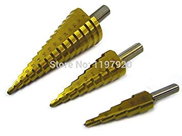 Generic 3Pcs/lot HSS Steel Large Step Cone Titanium Coated Metal Drill Bit Cut Tool Set Hole Cutter 4-12/20/32mm Wholesale