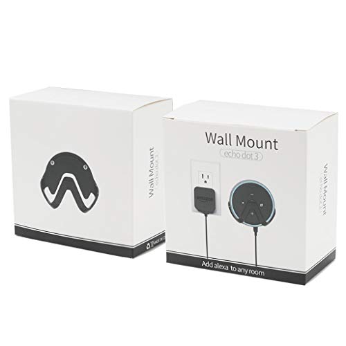 Staron Pro Outlet Hanger Stand Wall Mount Holder for Echo Dot 3rd Generation, A Space-Saving Solution for Smart Home Speakers, Clever Dot Accessories with Cord Arrangement Hide Messy Wires (Black)
