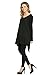 Frumos Womens Tunic Tops for Leggings Round Neck Top Black 2X-Large