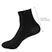 SERISIMPLE Women Thin Bamboo Socks Crew Lightweight Above Ankle Casual Dress Sock For Ladies Bootie Trouser 5 Pairs (Black, Large)