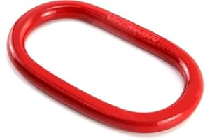 EGV Oblong Master Link, 1 Pack, 1/2", 4400 lbs, Grade 80 Steel Heavy Duty Chain Lifting Ring, for Lifting and Rigging Applications – Red
