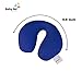 Baby Neck Pillow by Baby BD - Travel Pillow for Babies - Girl and Boy Colorful Soft Cushion - 0-6 Months Old Travel Accessory - Infant Car Seat Pillow - Premium Head Support (BLUE)