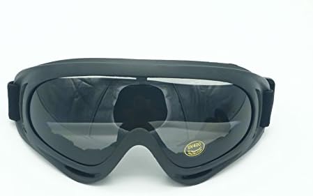 100% UV400 Protection ski goggles Polycarbonate lens ABS/Plastic frame Skate Goggles Glasses Motorcycle Off-Road Ski Goggle Glasses cycling Eyewear Bagged (Gray)