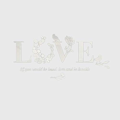 Iusun Wall Sticker D Leaf LOVE Wallpaper Removable DIY Mural Paper Decoration for Room Home Nursery Bedroom Office Supplies Decal - Ship From USA (White) - Thumbnail 6