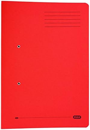 Elba Foolscap Strongline Spring Pocket Files, Red, 320 gsm, Pack of 25