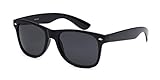 Epic Brand Wayfarer Sunglasses for Men and Women | Classic 80's Retro Vintage Fashion Timeless Style (Black, Black 52mm Non-Polarized)