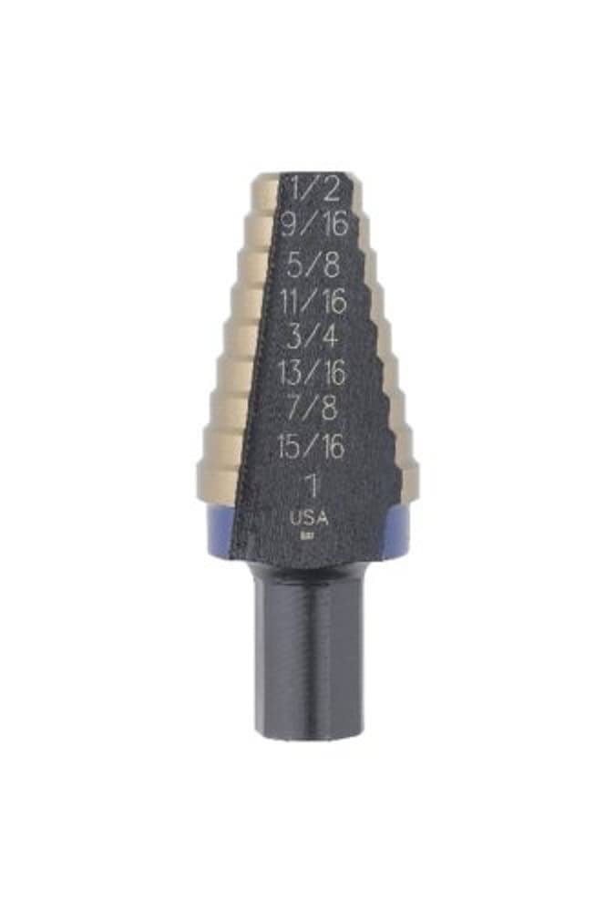 Irwin Tools IRWIN 10220CB Unibit 1/16-Inch Hole Enlarging 8-Steps Cobalt Alloy Steel Step Drill Bit