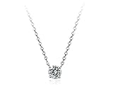 AAA Cubic Zirconia Crystal Ornate Round 6mmx6mm Zirconia Solitaire Pendant Necklace Fashion Jewelry for Women