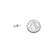 2 Pairs Rose Flash Sterling Silver 2mm Round CZ & Ball Bead Lightweight Unisex Cartilage Earrings Set