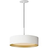 ET2 Echo - 25W 1 LED Pendant-10.75 Inches Tall and 16 Inches Wide-White/Gold Finish -Traditional Installation