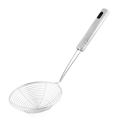 uxcell Metal Wire Spiral Mesh Home Kitchen Frying Skimmer Strainer 4.5 Inch Dia