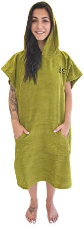 COR Board Racks Changing Towel Poncho Robe with Hood | One Size Fits All | Available in Green, Light Blue, Dark Blue, Grey | Great for Changing at The Pool or Beach
