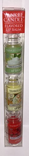 Yankee Candle Lip Balm 3 Pack - Christmas Cookie/Sweet Strawberry/Vanilla Lime